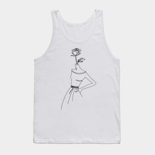 Dressed Woman Line Tank Top